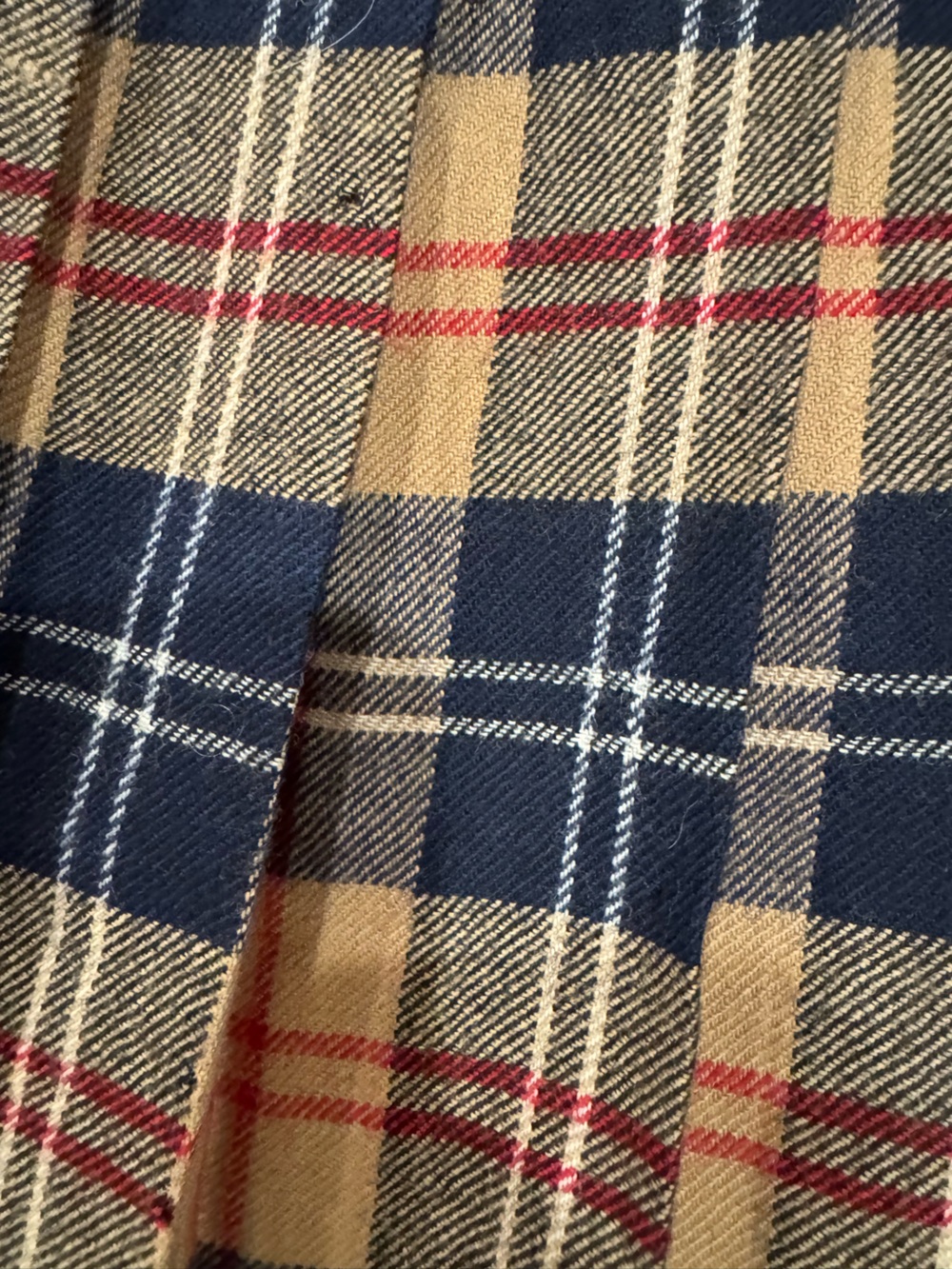 Vintage Wool Midi Plaid Skirt Preppy with Original Pin Size 0 XS Flawed - Picture 7 of 9